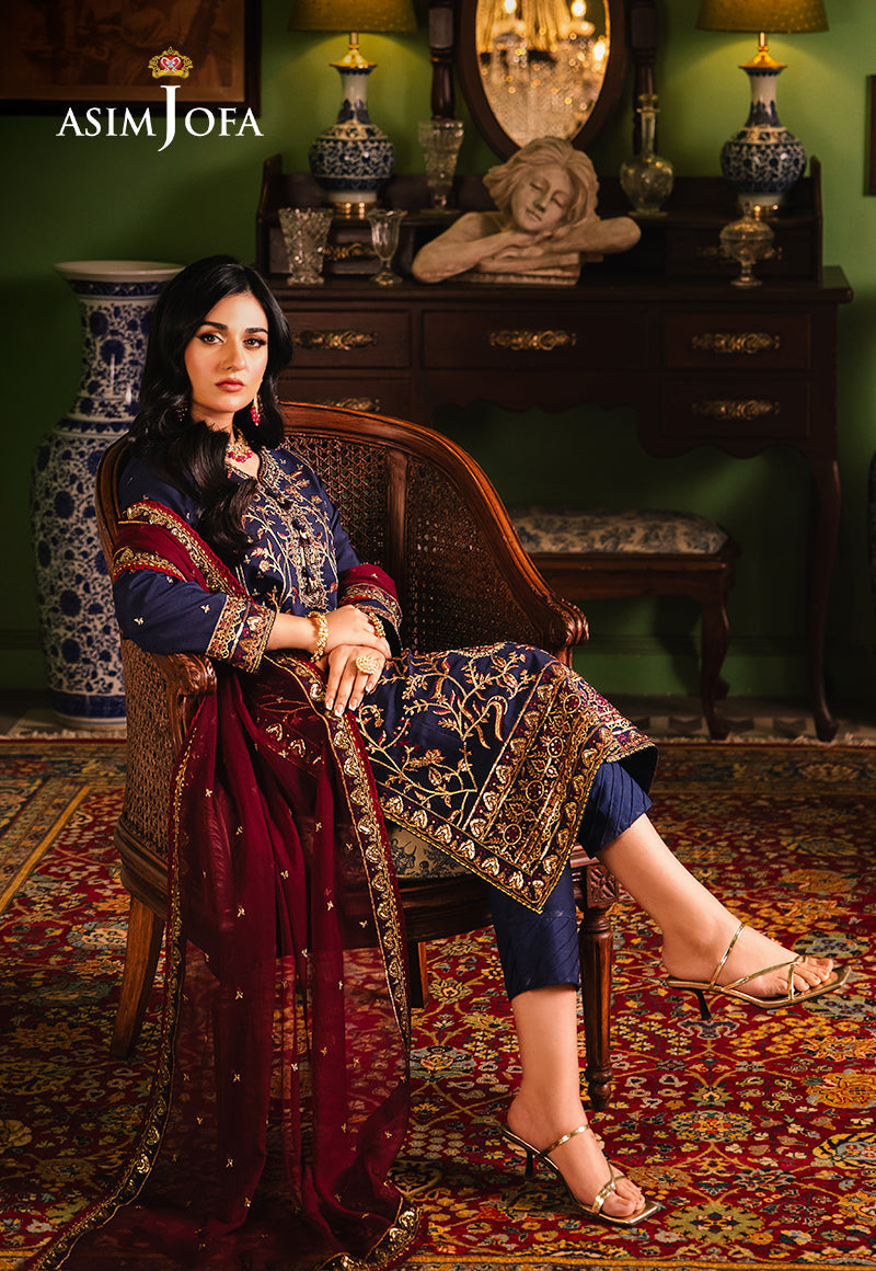 Asim Jofa Afsanay - Luxury Pret Ajlp-02 Embroidered Twisted Lawn 3Pcs