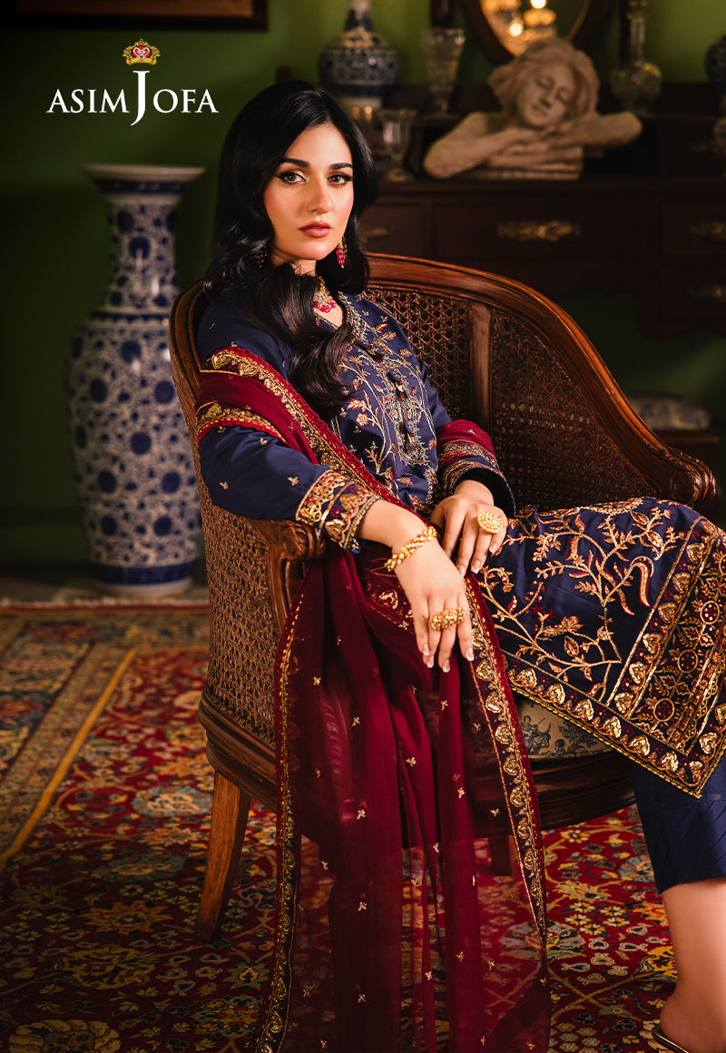 Asim Jofa Afsanay - Luxury Pret Ajlp-02 Embroidered Twisted Lawn 3Pcs