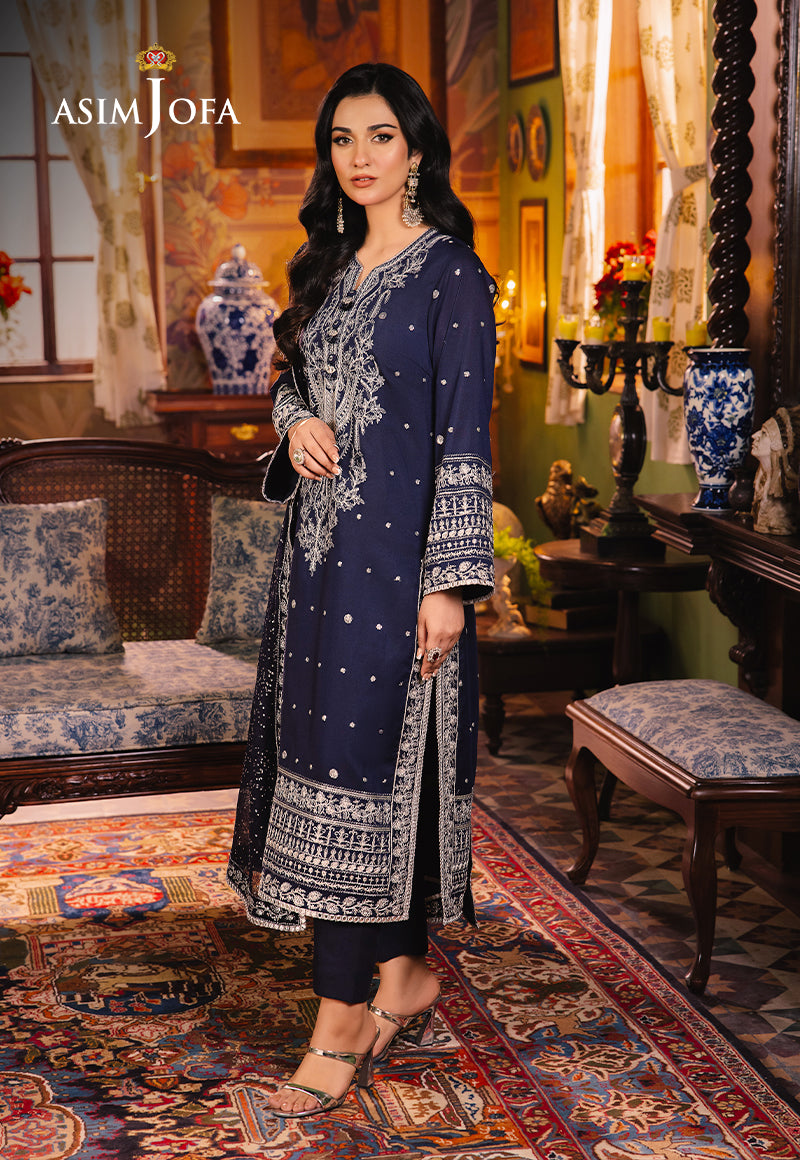 Asim Jofa Afsanay - Luxury Pret Ajlp-10 Embroidered Twisted Lawn 3Pcs