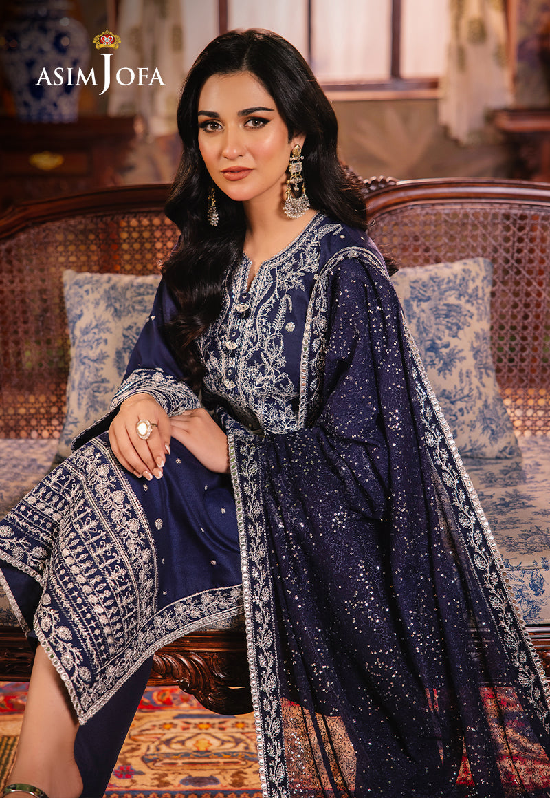 Asim Jofa Afsanay - Luxury Pret Ajlp-10 Embroidered Twisted Lawn 3Pcs