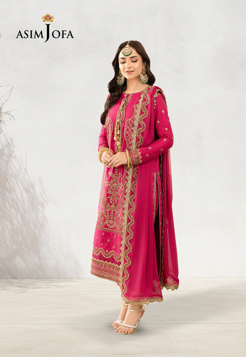 Asim Jofa Mahru, Noorie & Meerub Ajsm-28 Embroidered Silk 3 Pcs