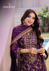 Asim Jofa Designers Limited Edition Ajcfd-08 Embroidered Chiffon  3 Pcs