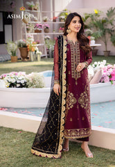 Asim Jofa Dhanak Rang Ajcf-18 Embroidered Chiffon 3 Pcs