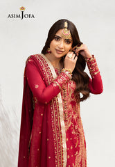 Asim Jofa Chamak Damak Ajcd-25 Embroidered Twisted Silk 3 Pcs