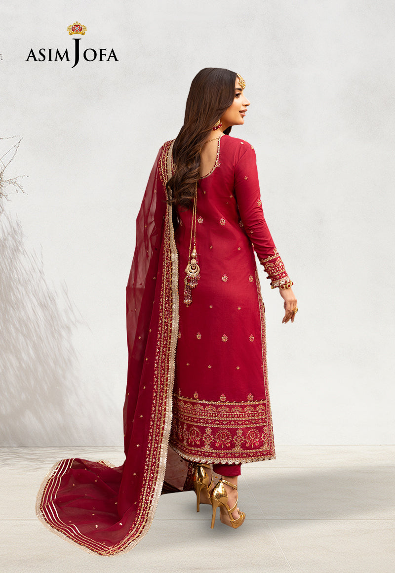 Asim Jofa Chamak Damak Ajcd-25 Embroidered Twisted Silk 3 Pcs