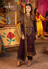 Asim Jofa Chamak Damak Pret Ajcdp-23 Embroidered Twisted Silk Stitched 3 Pcs