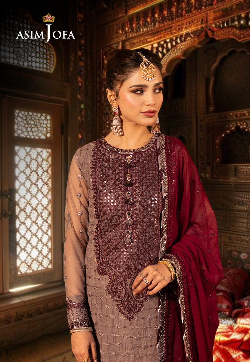 Asim Jofa Chamak Damak Pret Ajcdp-15 Embroidered Stitched 3 Pcs