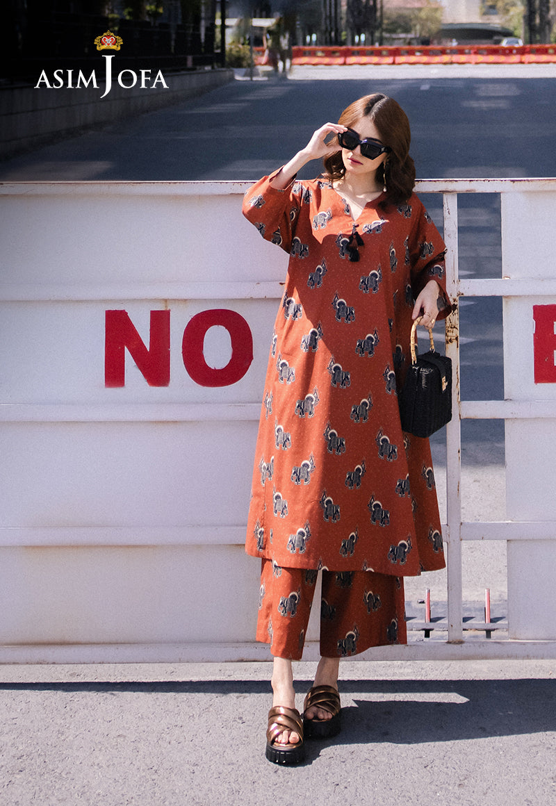 Asim Jofa Essential Pret Drop 2 Ajpb-32 Printed Dobby 2 Pcs