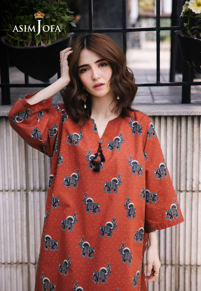 Asim Jofa Essential Pret Drop 2 Ajpb-32 Printed Dobby 2 Pcs
