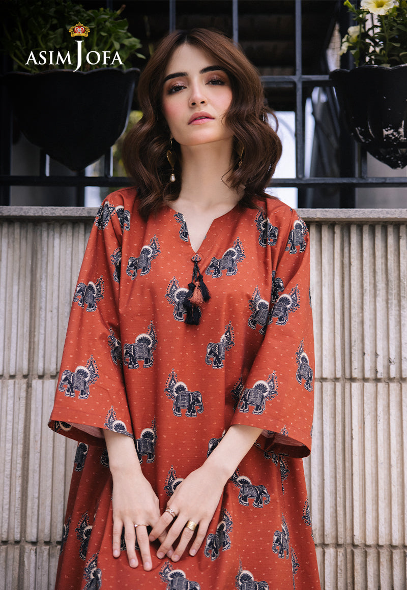 Asim Jofa Essential Pret Drop 2 Ajpb-32 Printed Dobby 2 Pcs