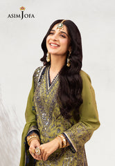 Asim Jofa Chamak Damak Ajcd-10 Embroidered Twisted Silk 3 Pcs