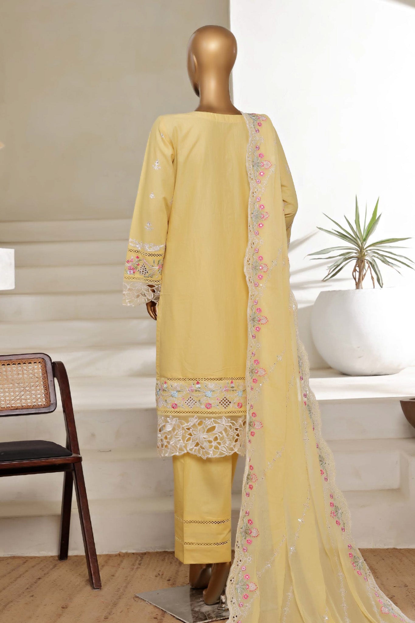 Sada Bahar Stitched 3 Piece Luxury Emb Spring Vol-05 Collection'2025-MK-30-Yellow