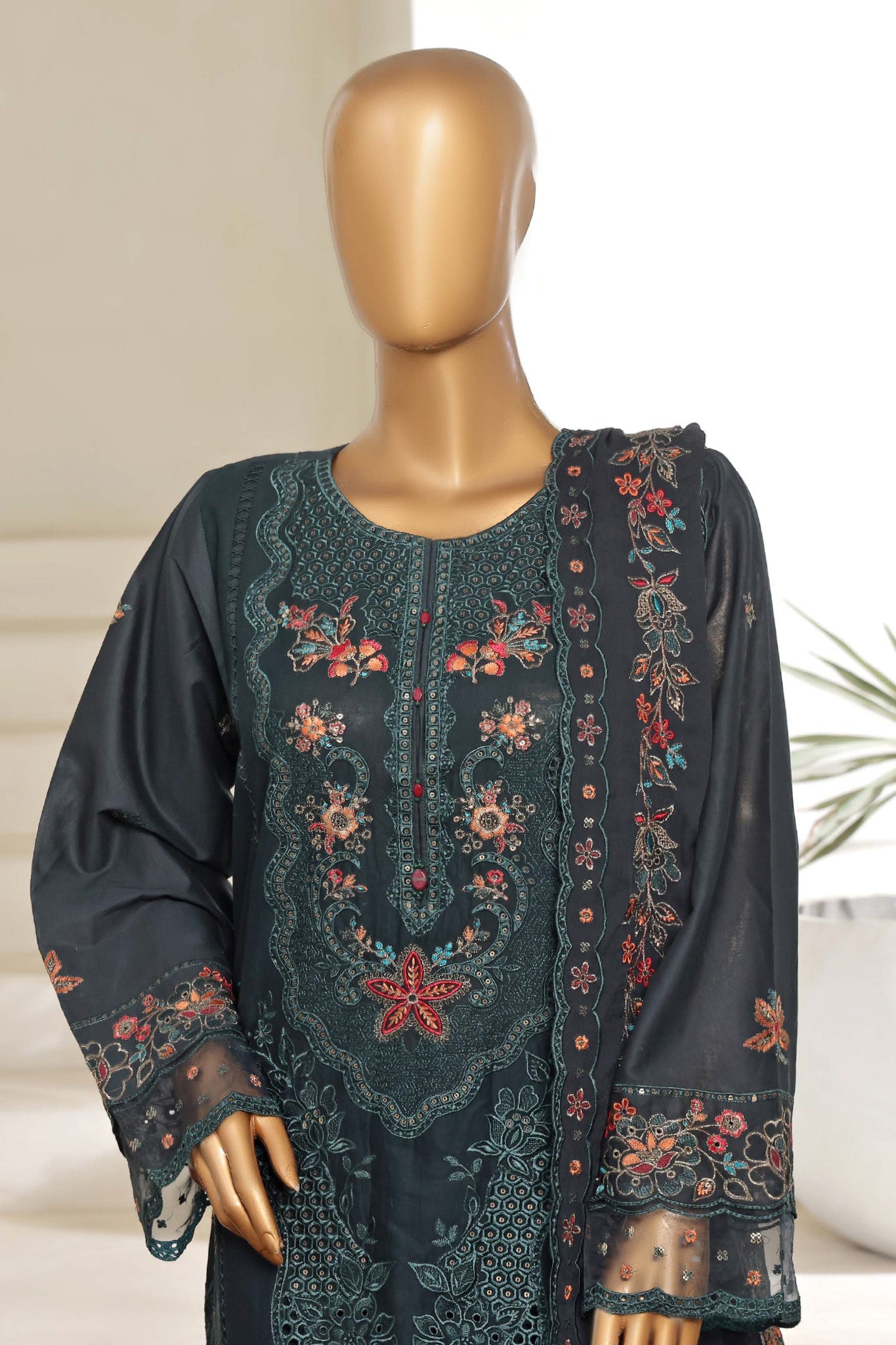 Sada Bahar Stitched 3 Piece Luxury Emb Spring Vol-05 Collection'2025-MK-41-Kai Green