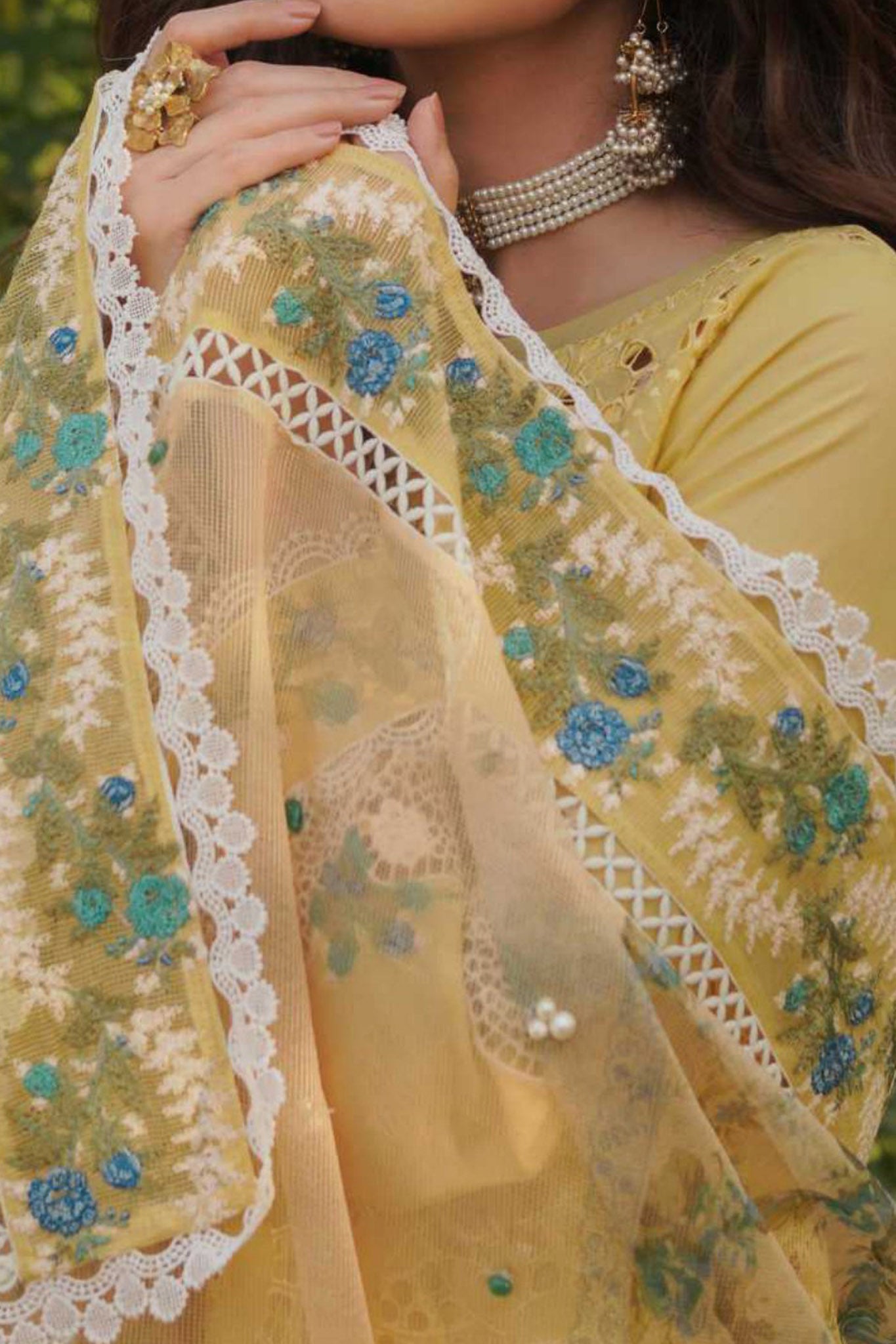 Manara Unstitched 3 Piece Luxury Emb Lawn Collection'2024-ML-05-Nehaal