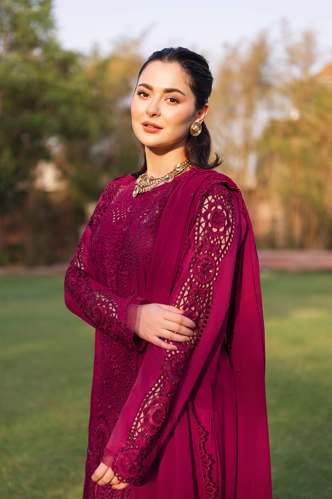 Manara by Maria Asif Baig Unstitched 3 Piece Luxury Lawn Collection'2023-ML-07-Talia