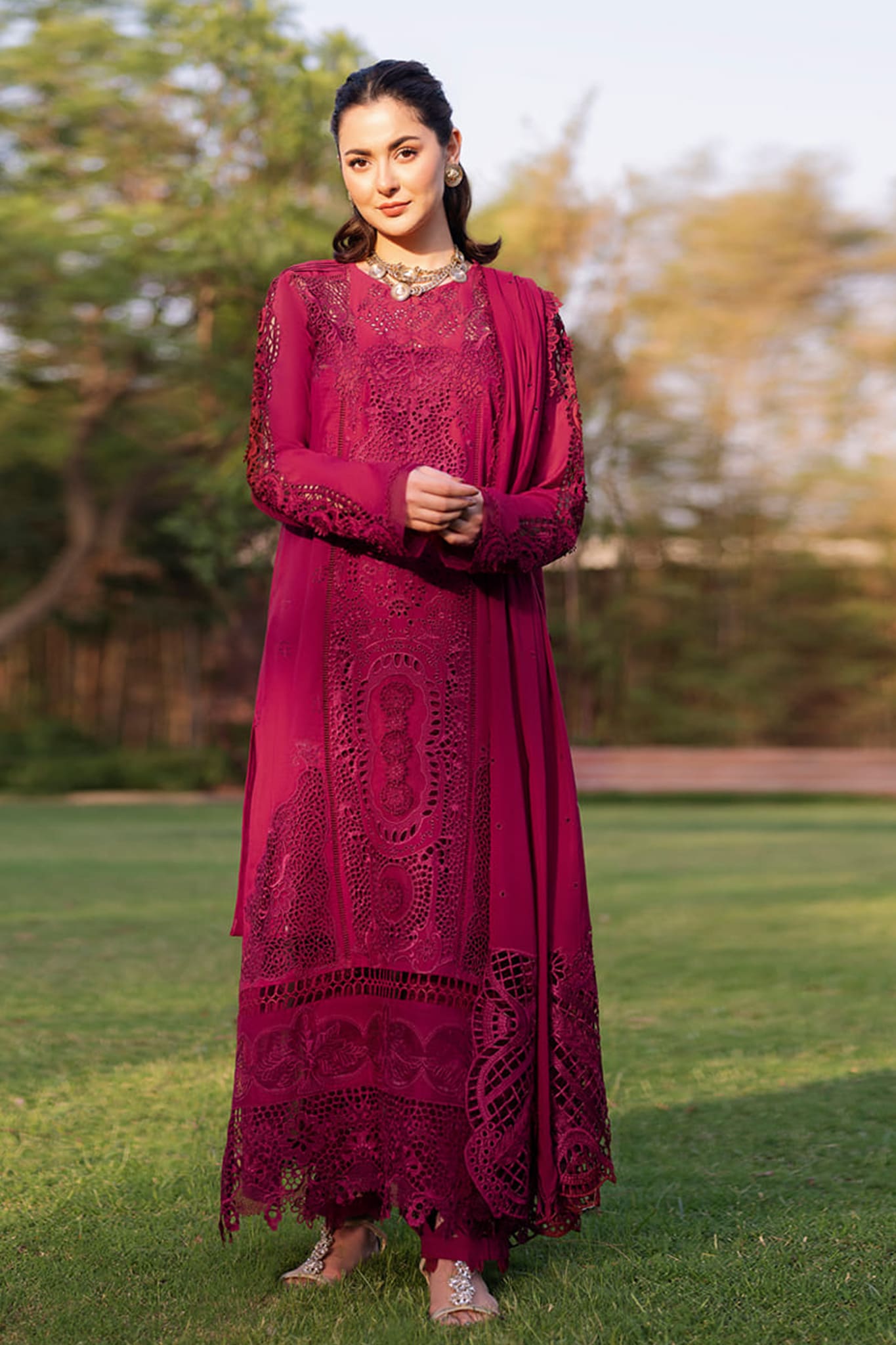 Manara by Maria Asif Baig Unstitched 3 Piece Luxury Lawn Collection'2023-ML-07-Talia
