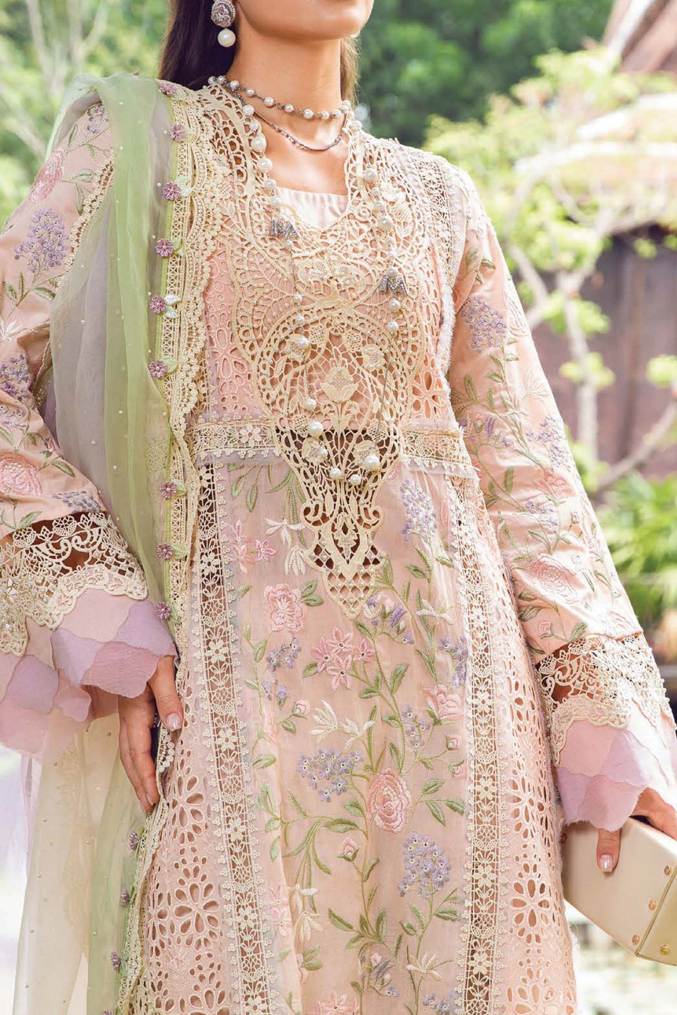 Maria B Unstitched 3 Piece Luxury Emb Lawn Eid 2 Collection'2024-ML-07