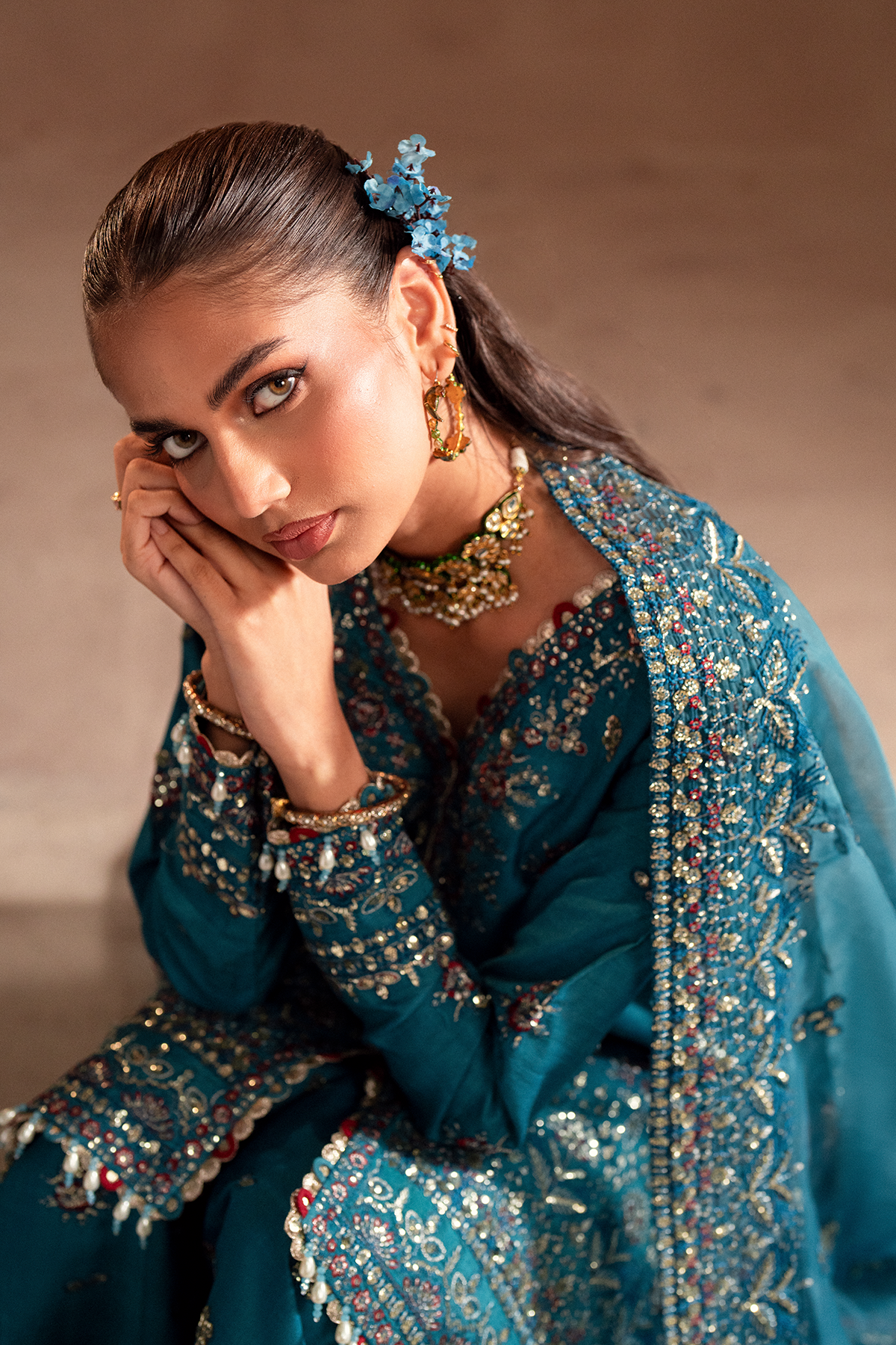 Selene Korean by Emaan Adeel Unstitched 3 Piece Raw Silk Collection'2024-Mirelle