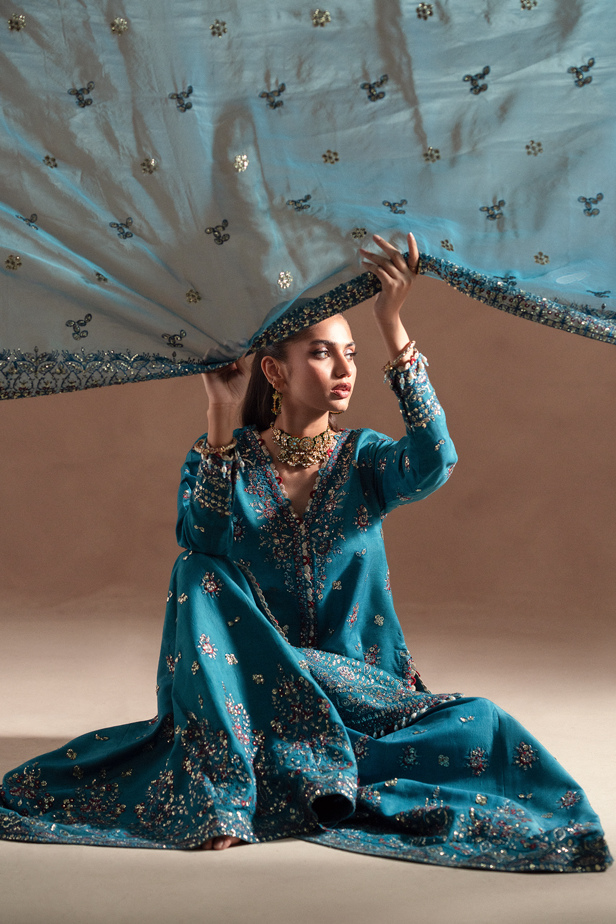 Selene Korean by Emaan Adeel Unstitched 3 Piece Raw Silk Collection'2024-Mirelle