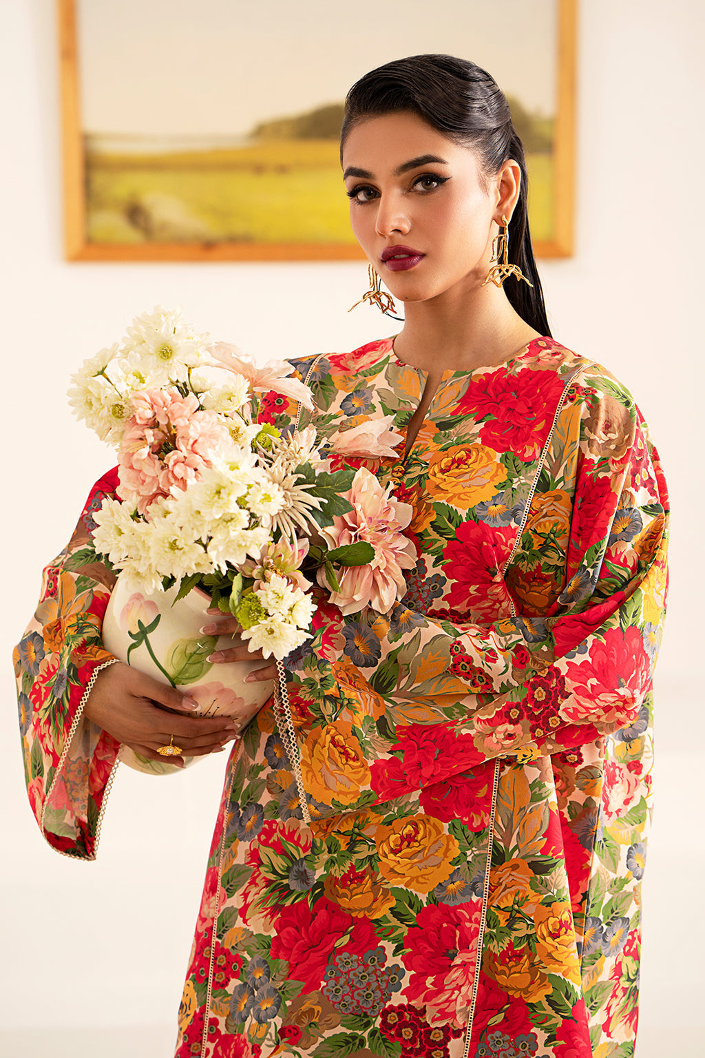 Fleur Co Ords By Sheenora Stitched 2 Piece Lawn Silk Collection'2024-Floral Fiesta