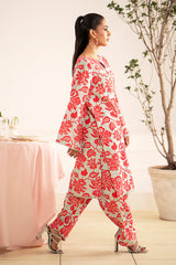 Fleur Co Ords By Sheenora Stitched 2 Piece Lawn Silk Collection'2024-Floral Flare