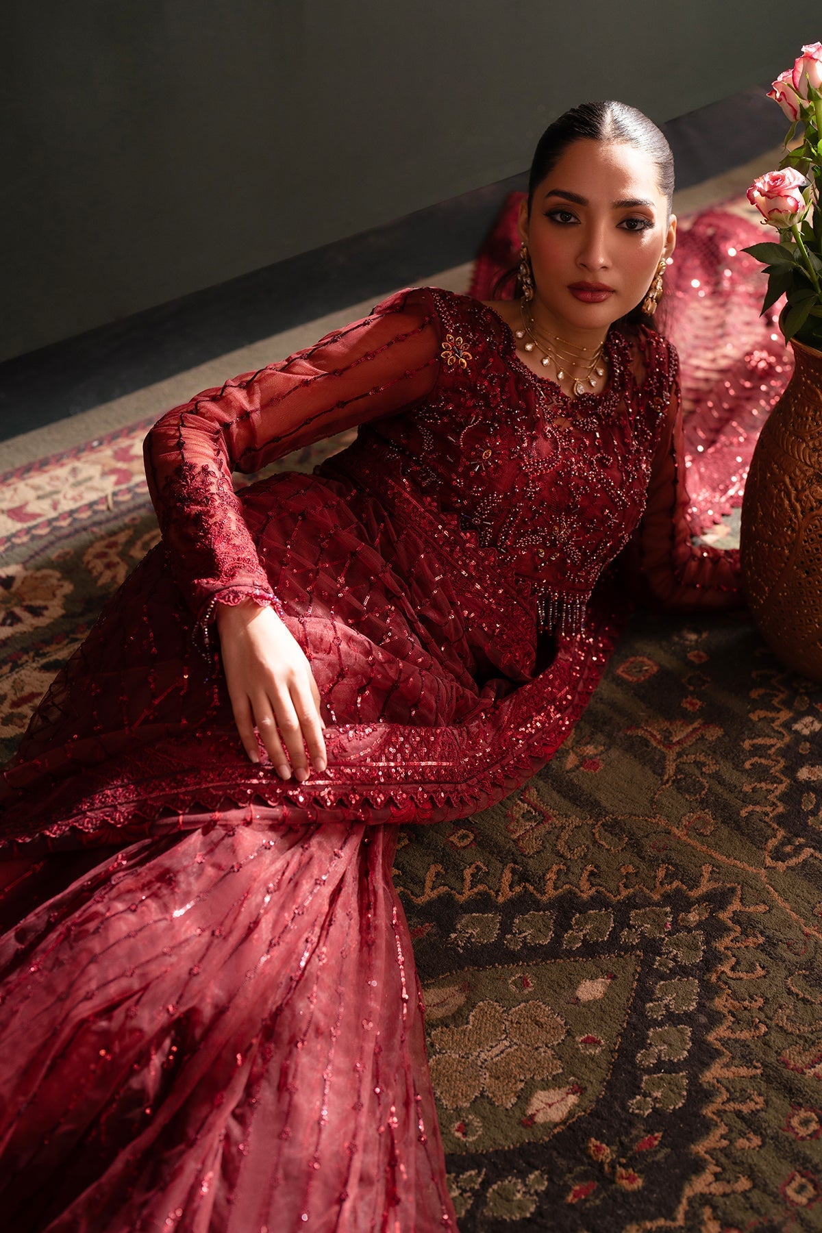 Nooresha By Emaan Adeel Unstitched 3 Piece Formals Collection-Lalish
