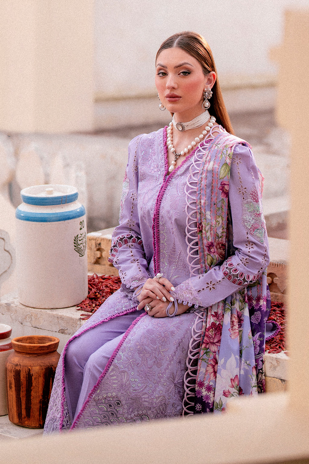 Zarposh Unstitched 3 Piece Summer Lawn Collection-Khaas