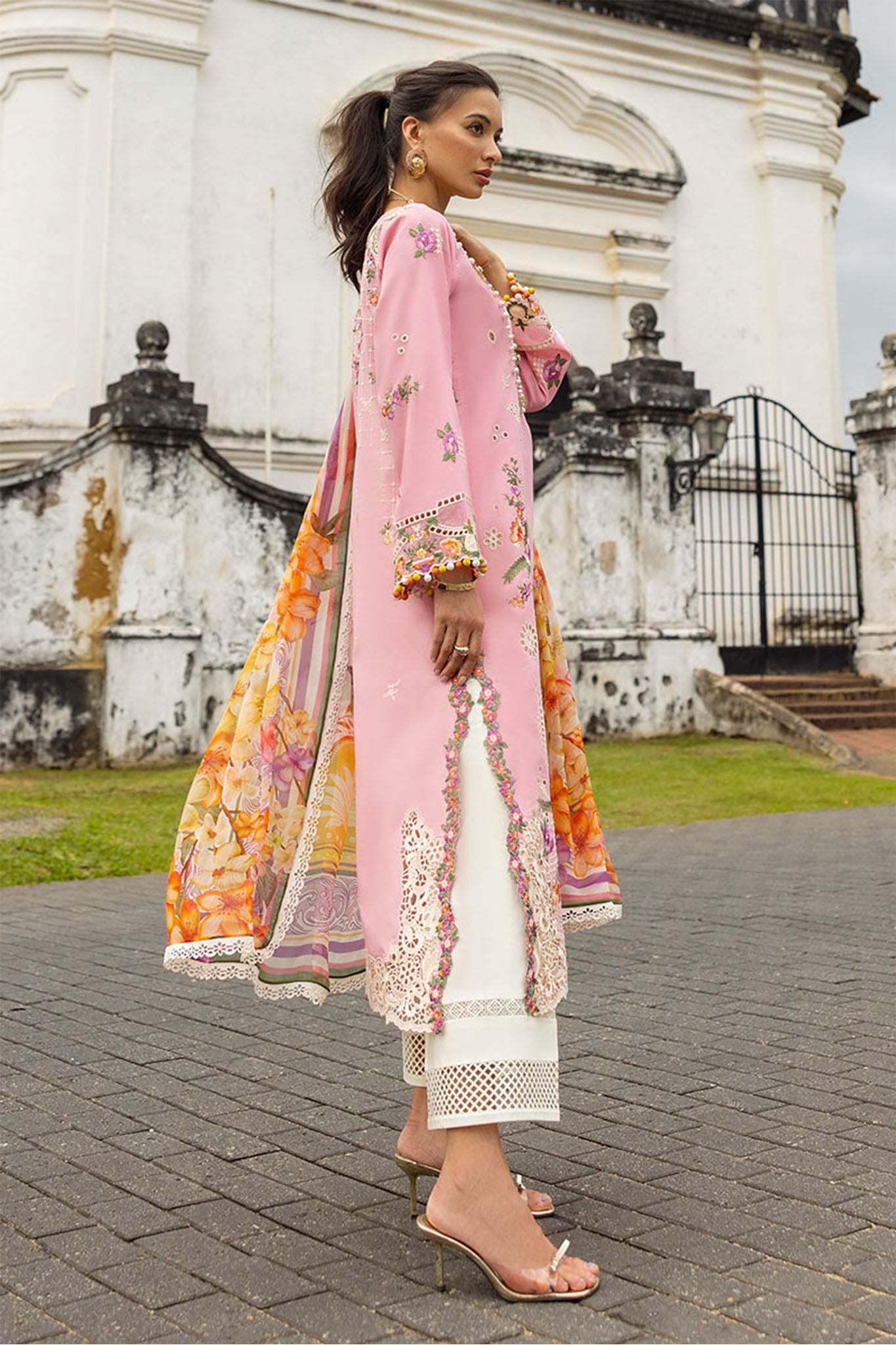 Manaram By Mushq Unstitched 3 Piece Luxury Lawn Collection'2025-MUN-12-Twinkling Tempos