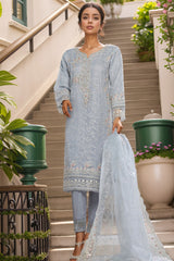 Mahpara By Sada Bahar Stitched 3 Piece Festive Formals Vol-09 Collection'2024-AG-26-Sky Blue