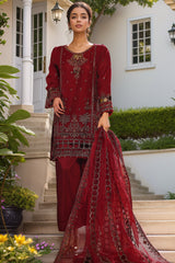 Mahpara By Sada Bahar Stitched 3 Piece Festive Formals Vol-09 Collection'2024-B-22-Maroon