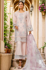 Mahpara by Sada Bahar Stitched 3 Piece Festive Formals Vol-14 Collection-B-36-Peach