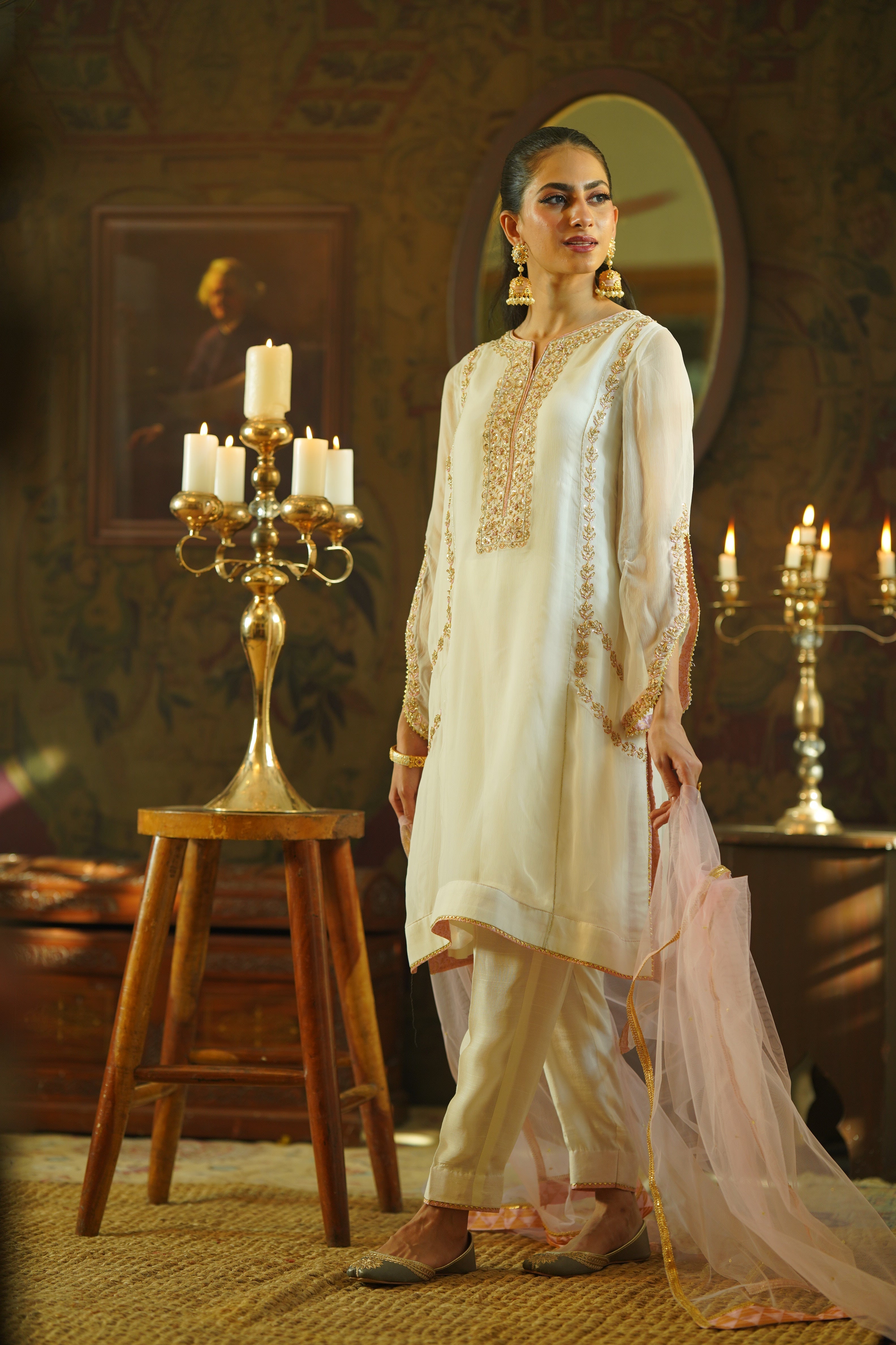Qarmazi By Zaaviay Stitched Mahrin (Three Piece)