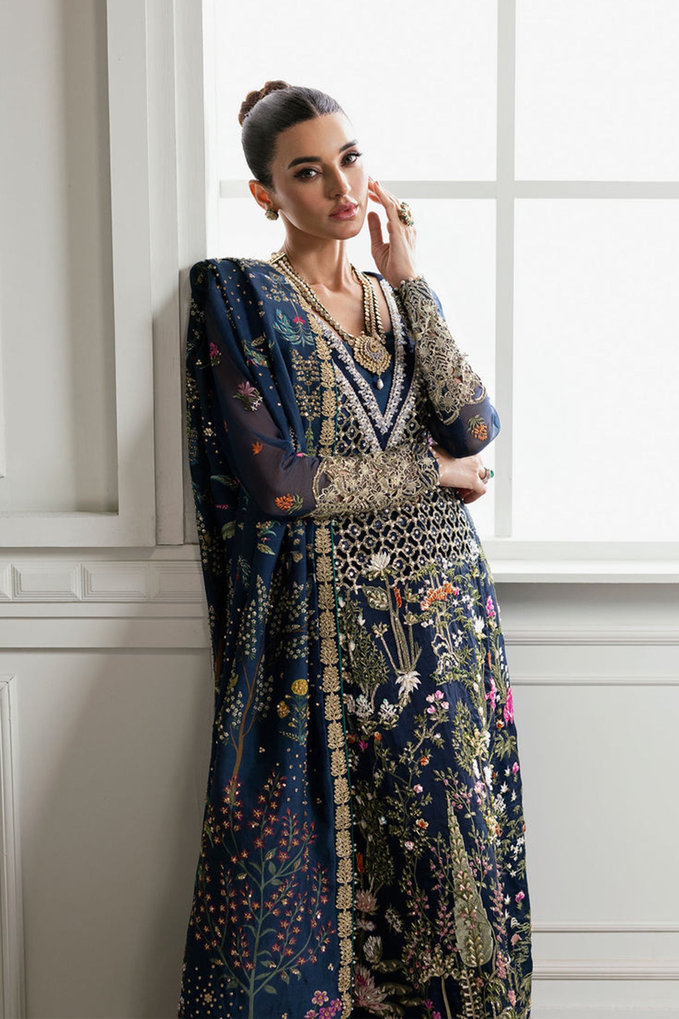 A Beautiful Chaos Saira Shakira Unstitched 3 Piece Wedding Collection'2024-02-Majestic Cypress