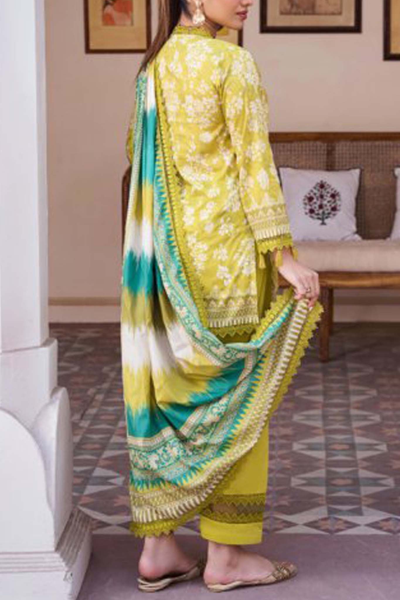 Mausummery Unstitched 3 Piece Spring Summer Lawn Vol-01 Collection'2024-Marigold