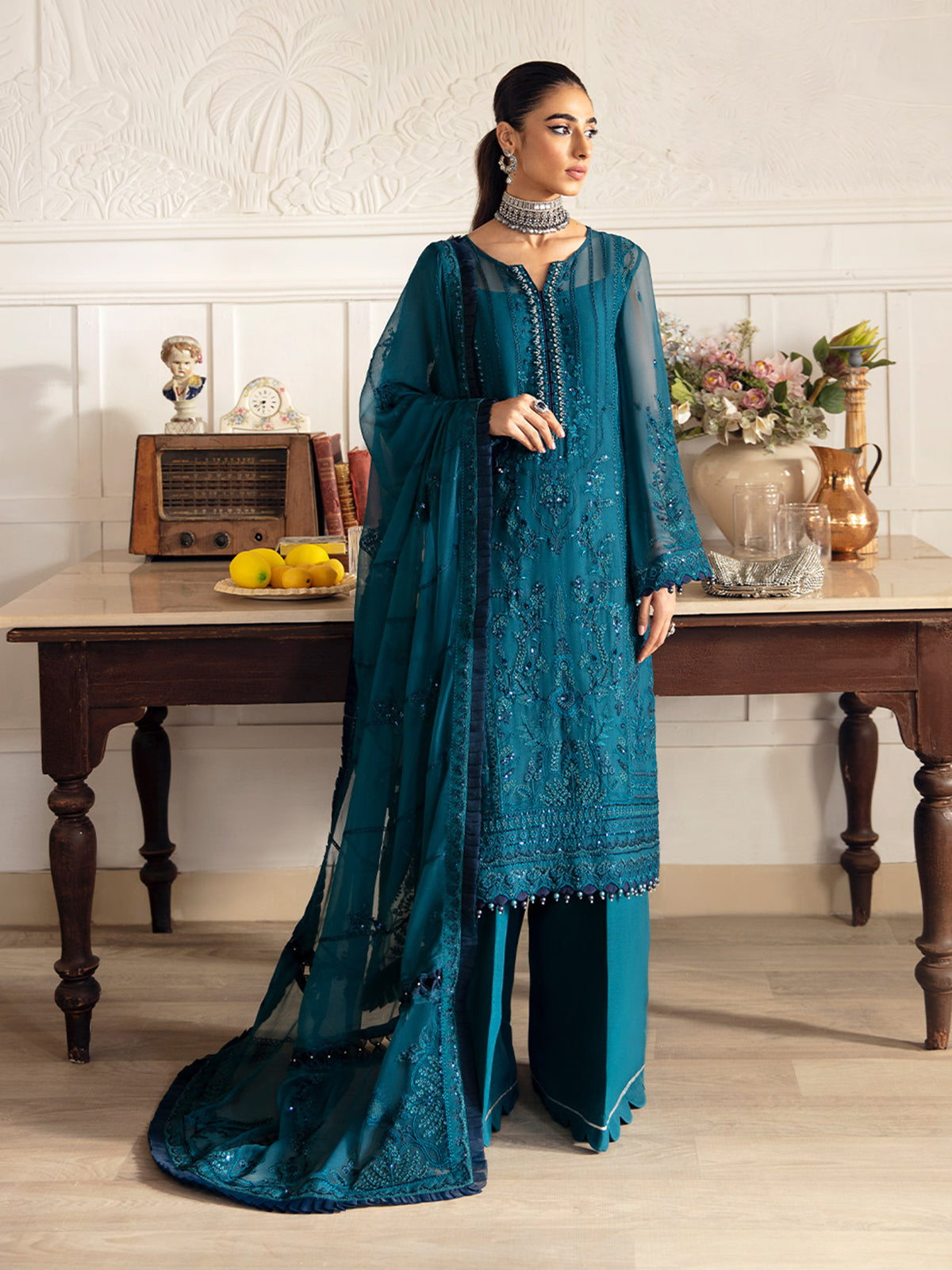 Gulaal Unstitched 3 Piece Emb Chiffon Vol-01 Collection'2023-Marleen GL-EC-23V1-08