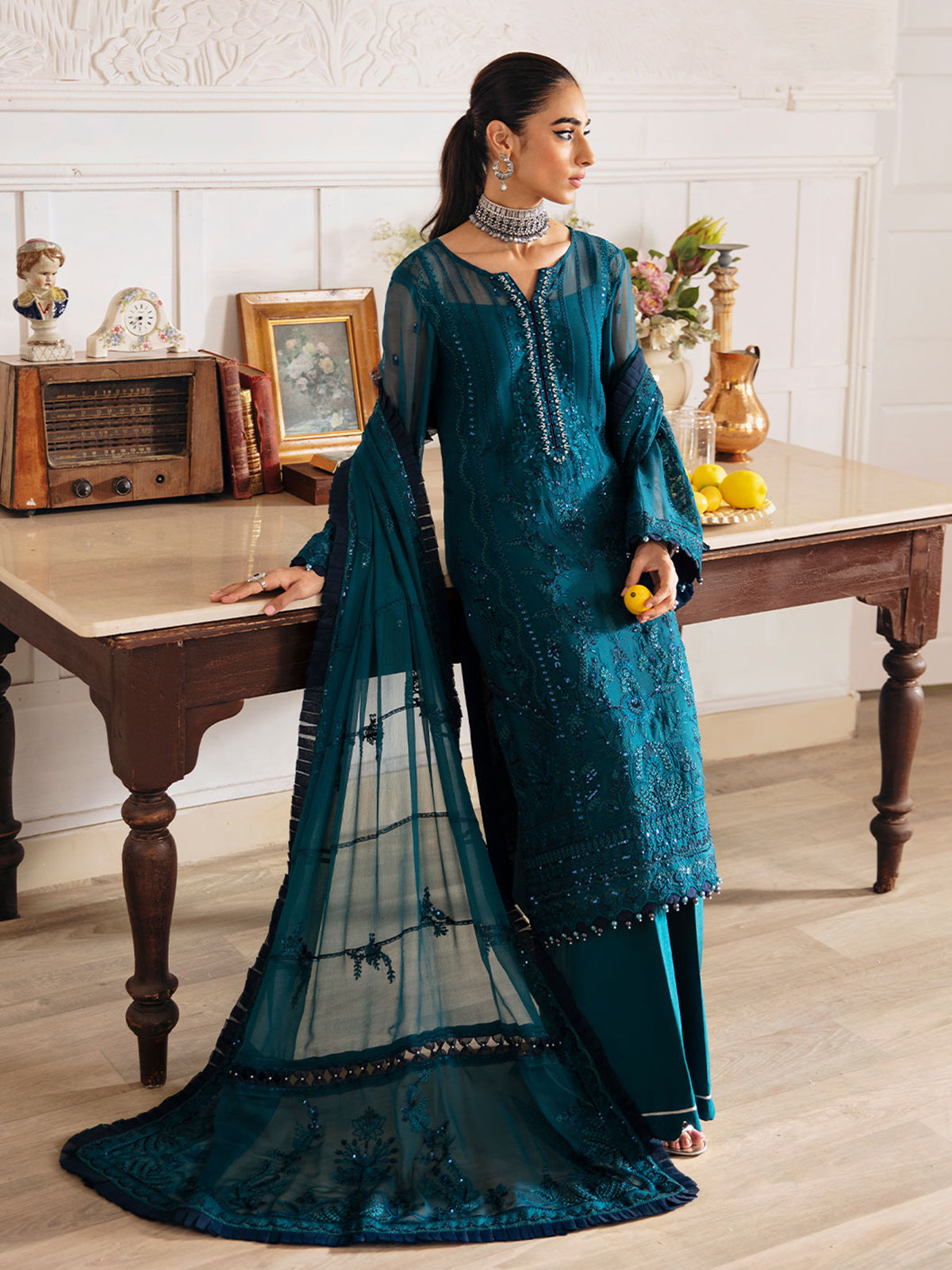 Gulaal Unstitched 3 Piece Emb Chiffon Vol-01 Collection'2023-Marleen GL-EC-23V1-08