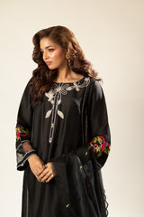 Lux Edit By Zaaviay Stitched Midnight Garden (Three Piece)