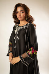 Lux Edit By Zaaviay Stitched Midnight Garden (Three Piece)
