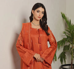 Dressline Semi Stitched 3 Pcs Emb Viscose Zari Collection