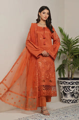 Dressline Semi Stitched 3 Pcs Emb Viscose Zari Collection