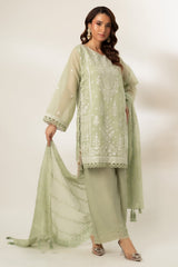 Lux Edit By Zaaviay Stitched Mint To Be (Shirt & Duppatta)