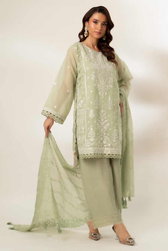 Lux Edit By Zaaviay Stitched Mint To Be (Shirt & Duppatta)