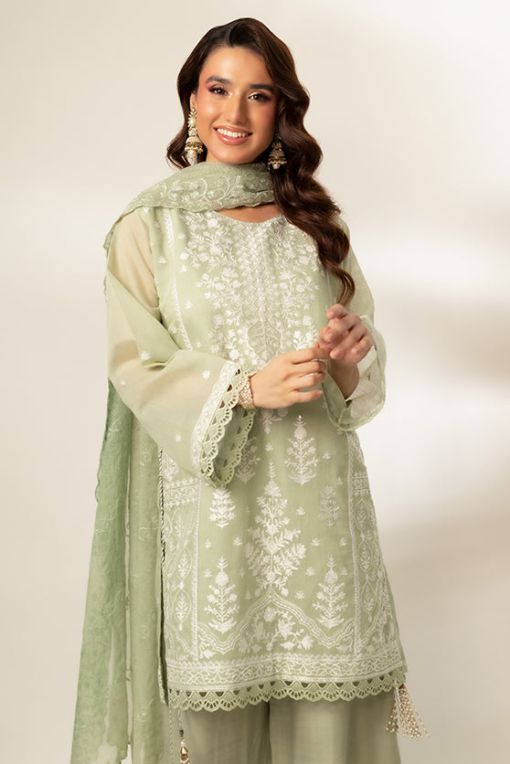 Lux Edit By Zaaviay Stitched Mint To Be (Shirt & Duppatta)