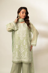 Lux Edit By Zaaviay Stitched Mint To Be (Shirt & Duppatta)
