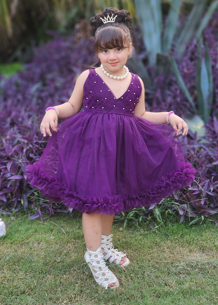 Fairy Bloom by Modest Stitched kids Formals Collection'2025-Violet