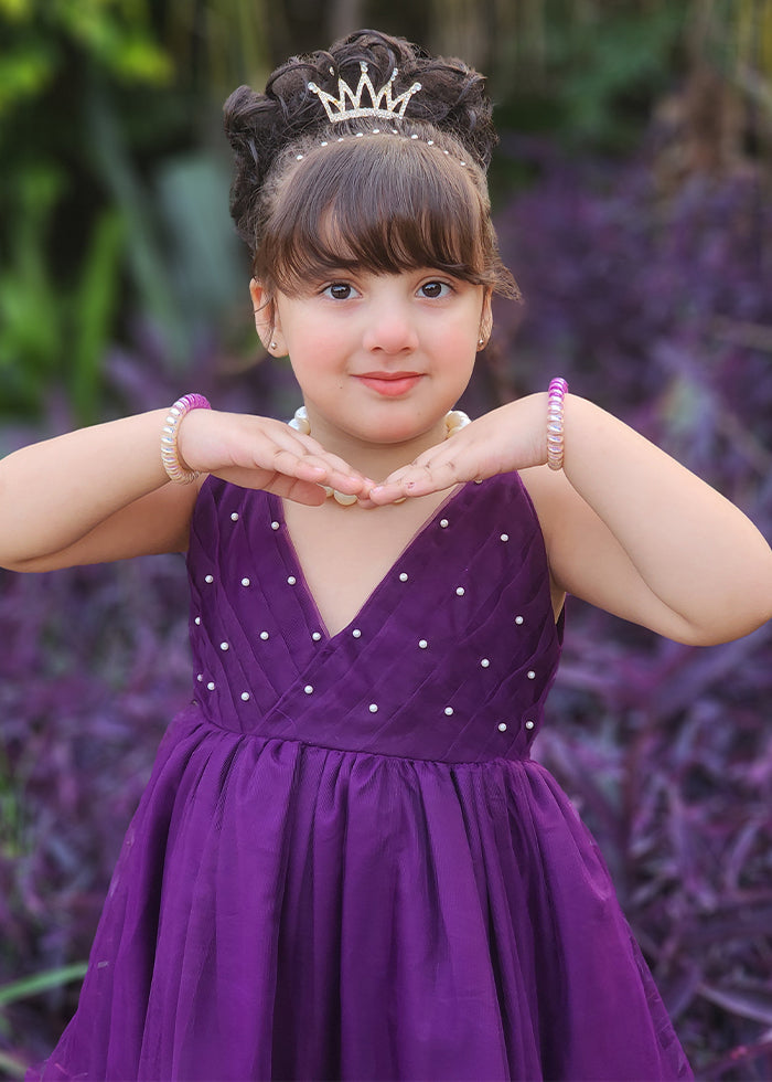 Fairy Bloom by Modest Stitched kids Formals Collection'2025-Violet