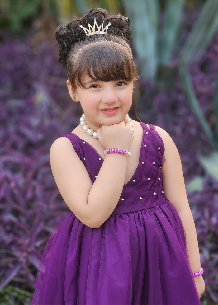 Fairy Bloom by Modest Stitched kids Formals Collection'2025-Violet