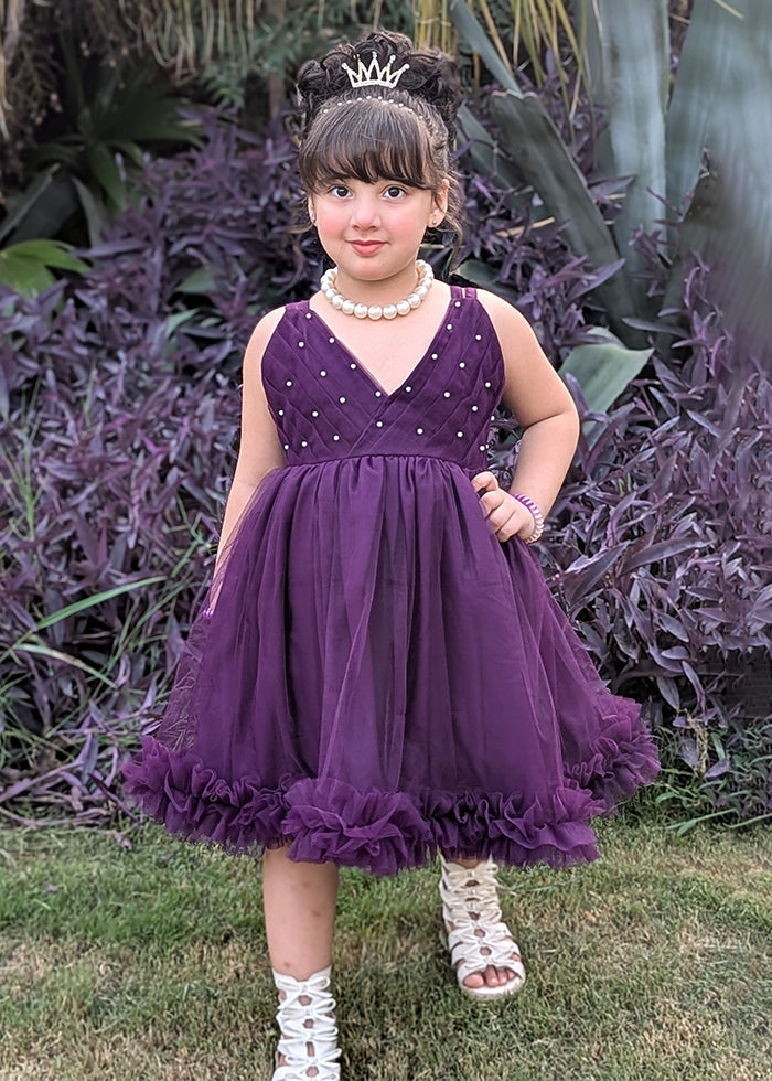 Fairy Bloom by Modest Stitched kids Formals Collection'2025-Violet