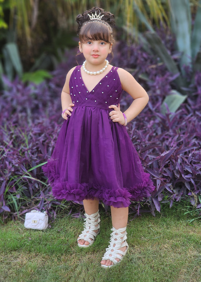 Fairy Bloom by Modest Stitched kids Formals Collection'2025-Violet