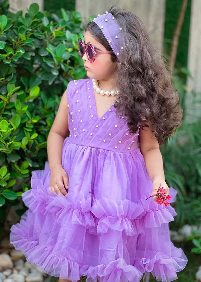 Fairy Bloom by Modest Stitched kids Formals Collection'2025-Lilac Pearl